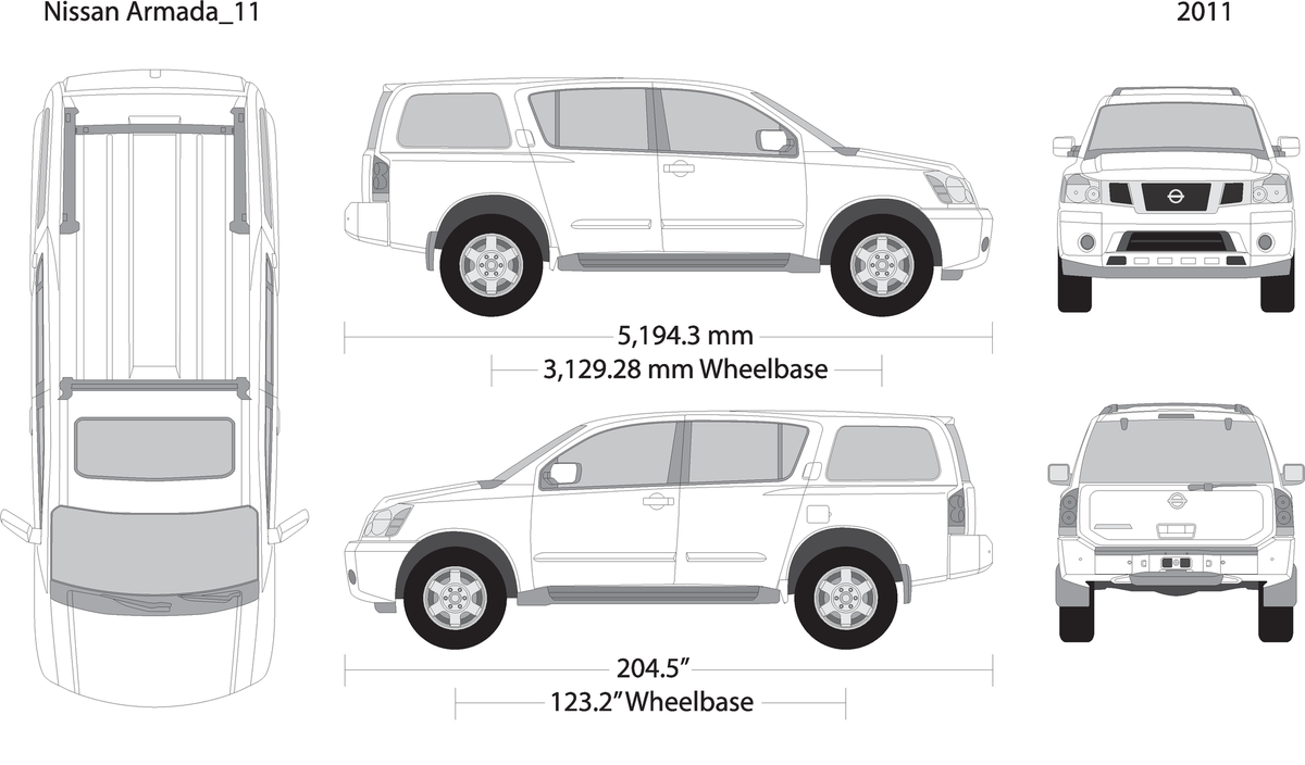 2011 Nissan Armada V11 Vehicle Wrap Template