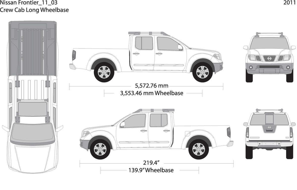 2011 Nissan Frontier Front V03 Vehicle Wrap Template