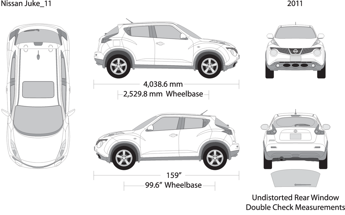 2011 Nissan Juke V11 Vehicle Wrap Template