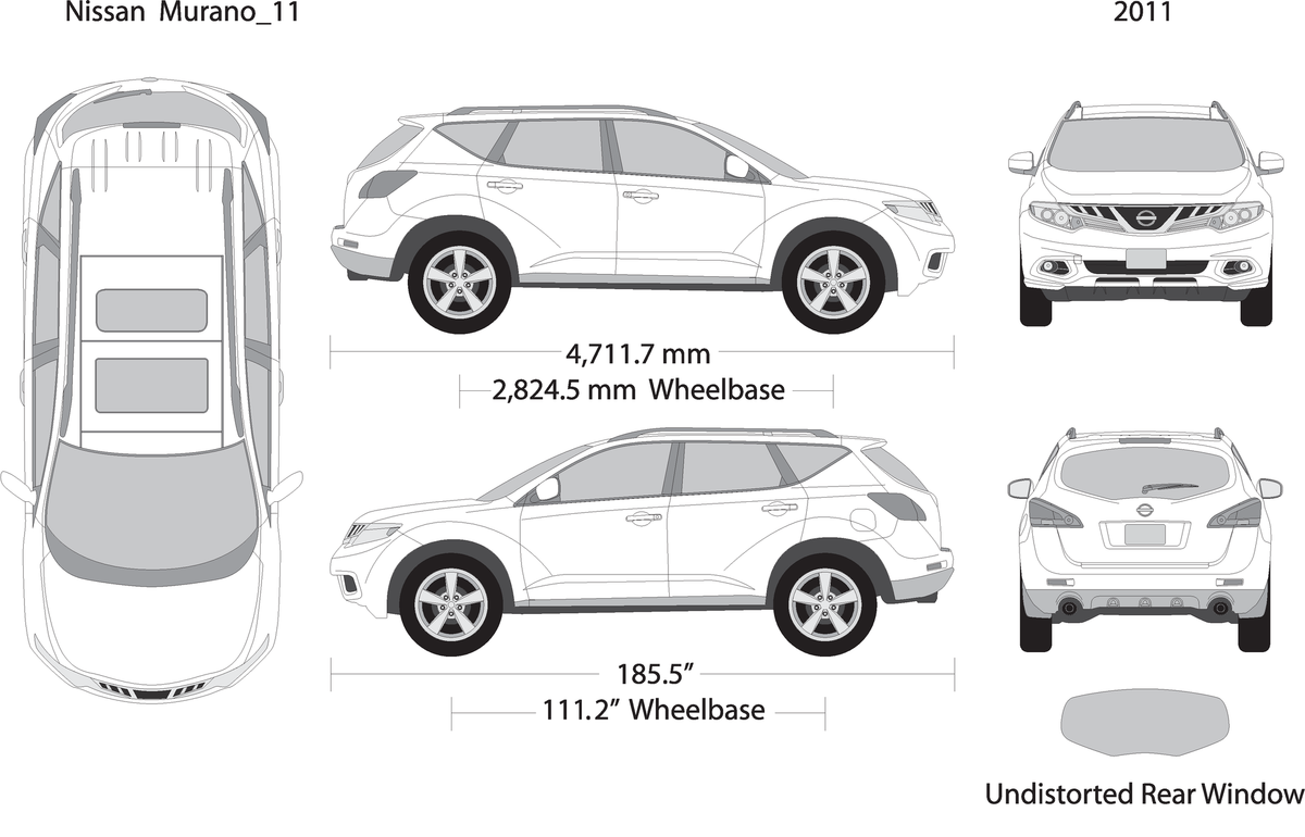 2011 Nissan Murano V01 Vehicle Wrap Template