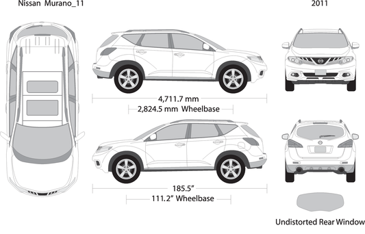 2011 Nissan Murano V01 Vehicle Wrap Template