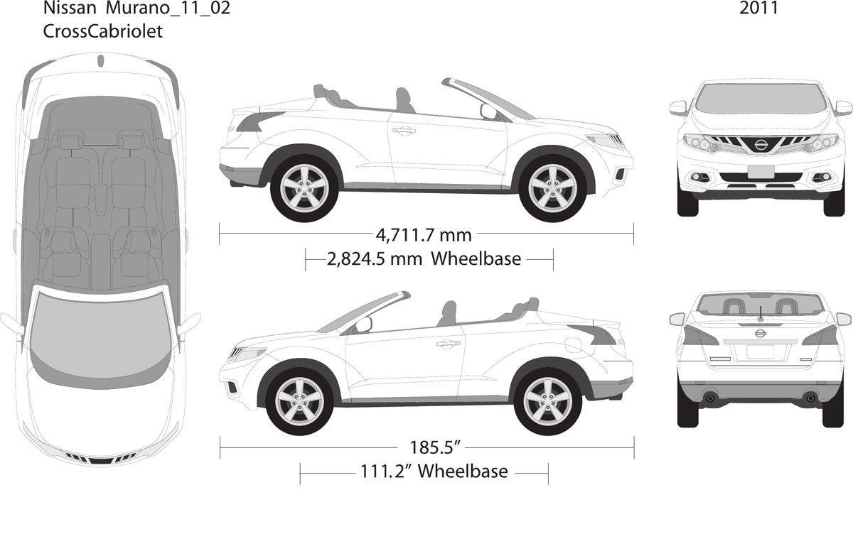 2011 Nissan Murano vector wrap template V02, Design-Ready PDF - GravBase
