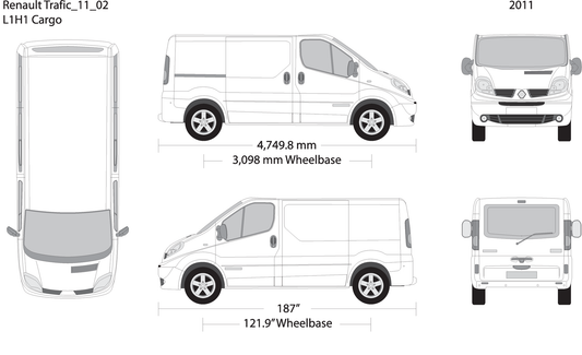 2011 Renault Trafic V02 Vehicle Wrap Template