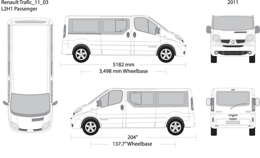 2011 Renault Trafic V03 Vehicle Wrap Template