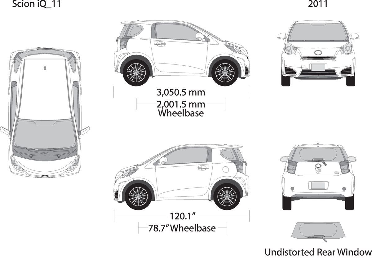2011 Scion Iq V11 Vehicle Wrap Template