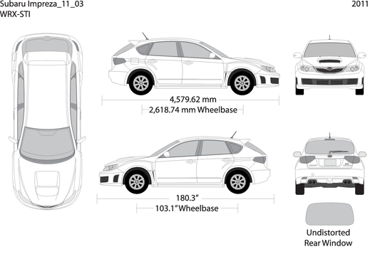 2011 Subaru Impreza V03 Vehicle Wrap Template