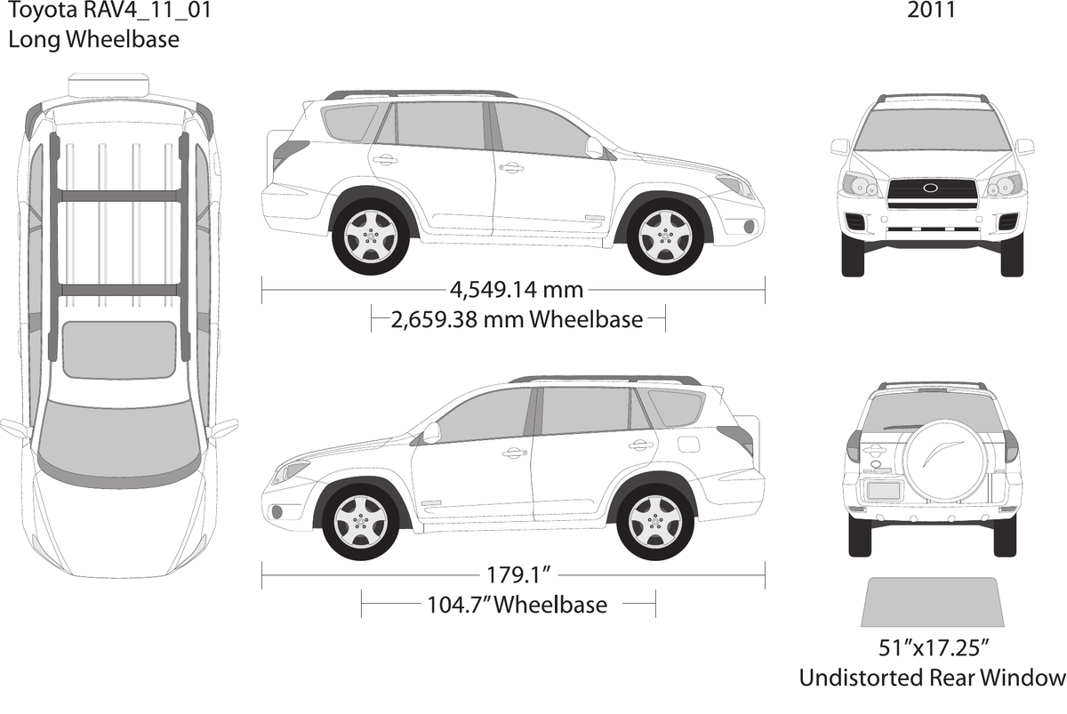2011 Toyota RAV4 vector wrap template, Design-Ready PDF - GravBase