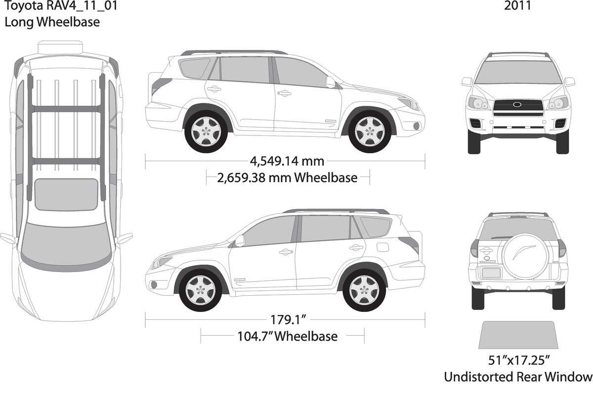 2011 Toyota Rav4 V01 Vehicle Wrap Template