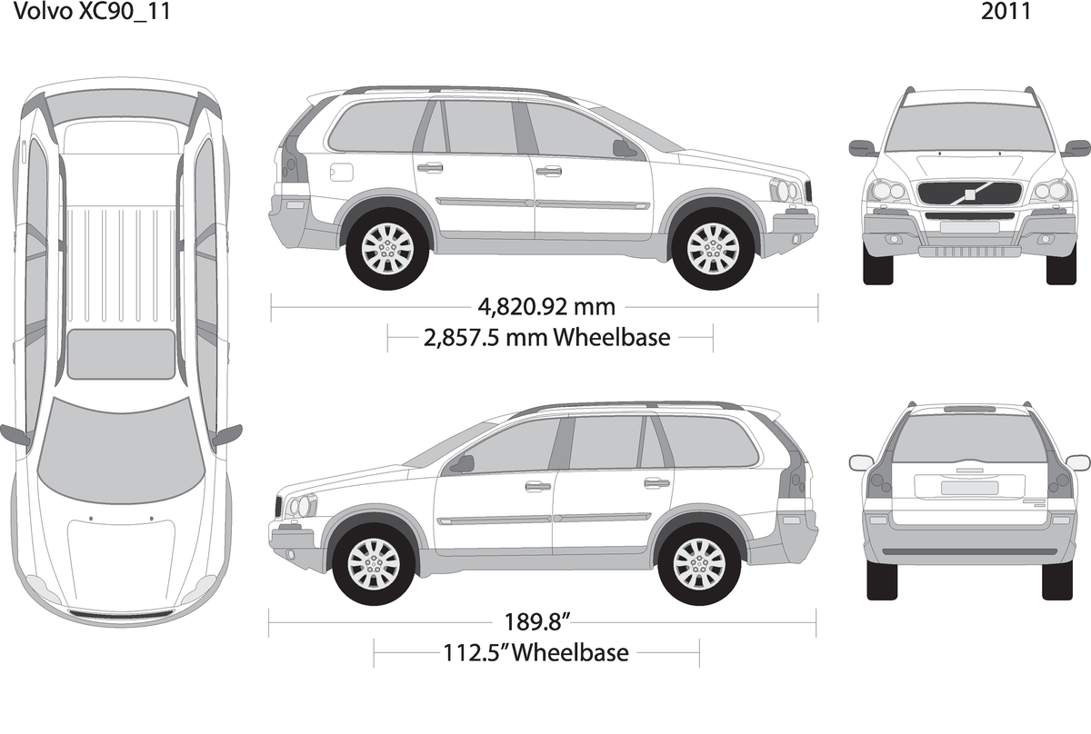 2011 Volvo Xc90 V11 Vehicle Wrap Template