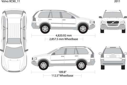 2011 Volvo Xc90 V11 Vehicle Wrap Template