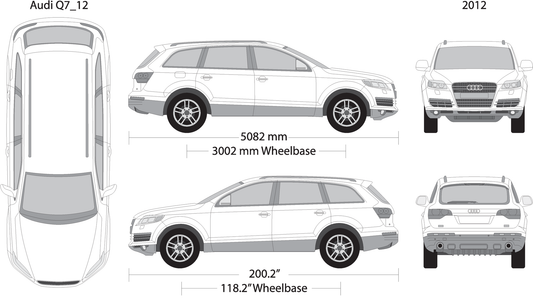 2012 Audi Q7 V12 Vehicle Wrap Template