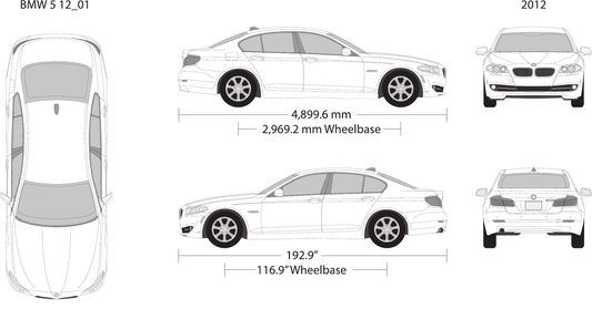 2012 BMW 5 vector wrap template, Design-Ready PDF - GravBase