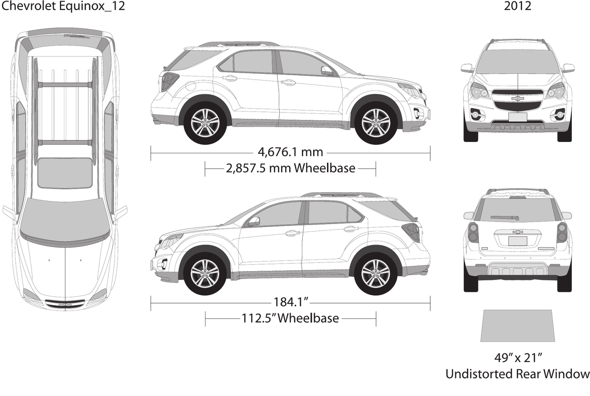 2012 Chevy Equinox vector wrap template, Design-Ready PDF - GravBase