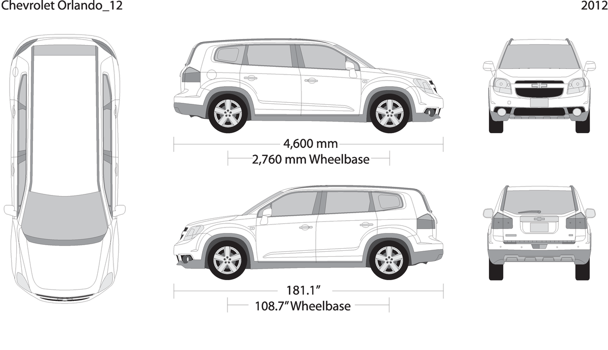 2012 Chevy Orlando V12 Vehicle Wrap Template