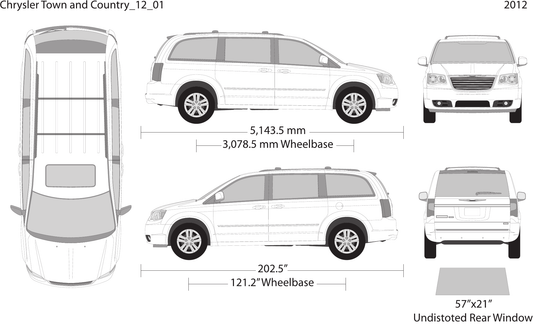 2012 Chrysler Town And Country vector wrap template, Design-Ready PDF - GravBase