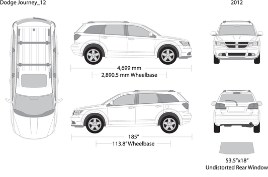 2012 Dodge Journey V12 Vehicle Wrap Template