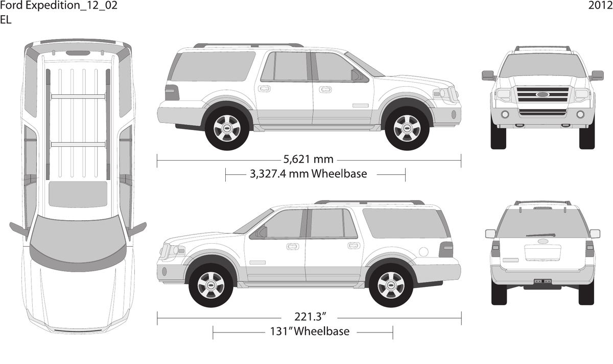 2012 Ford Expedition vector wrap template V02, Design-Ready PDF - GravBase