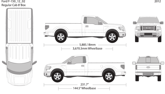 2012 Ford F-150 Vector Wrap Template - GravBase