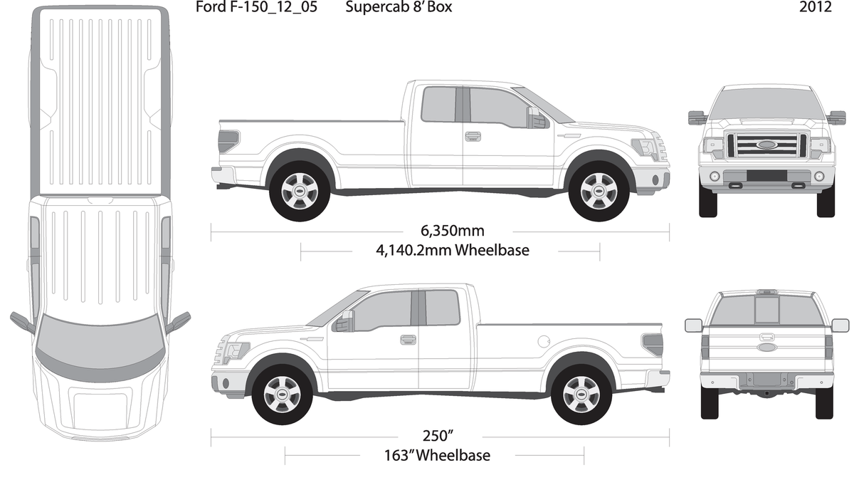 2012 Ford F 150 V05 Vehicle Wrap Template