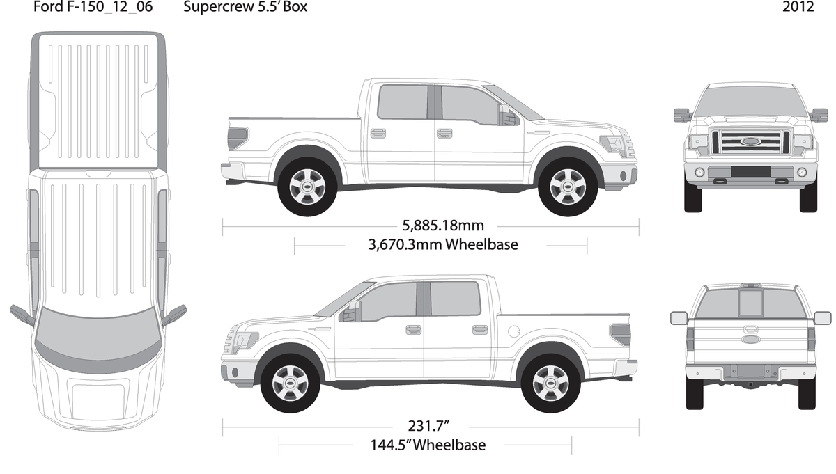 2012 Ford F 150 V06 Vehicle Wrap Template