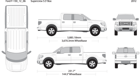 2012 Ford F 150 V06 Vehicle Wrap Template