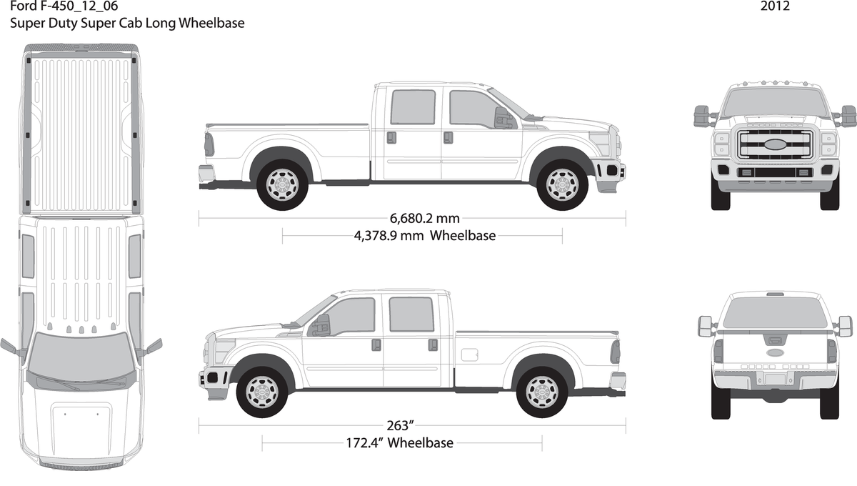 2012 Ford F 450 V06 Vehicle Wrap Template