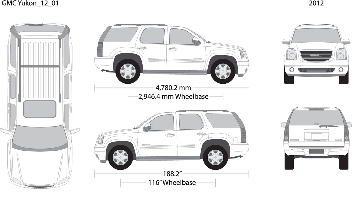 2012 Gmc Yukon V01 Vehicle Wrap Template