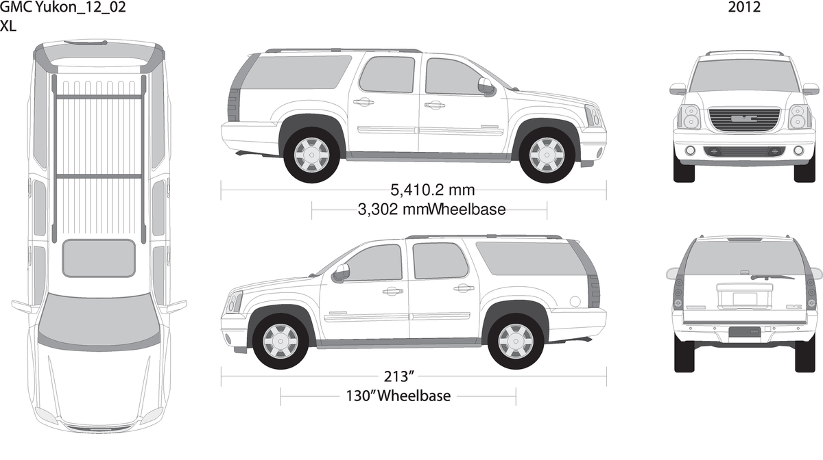 2012 Gmc Yukon V02 Vehicle Wrap Template