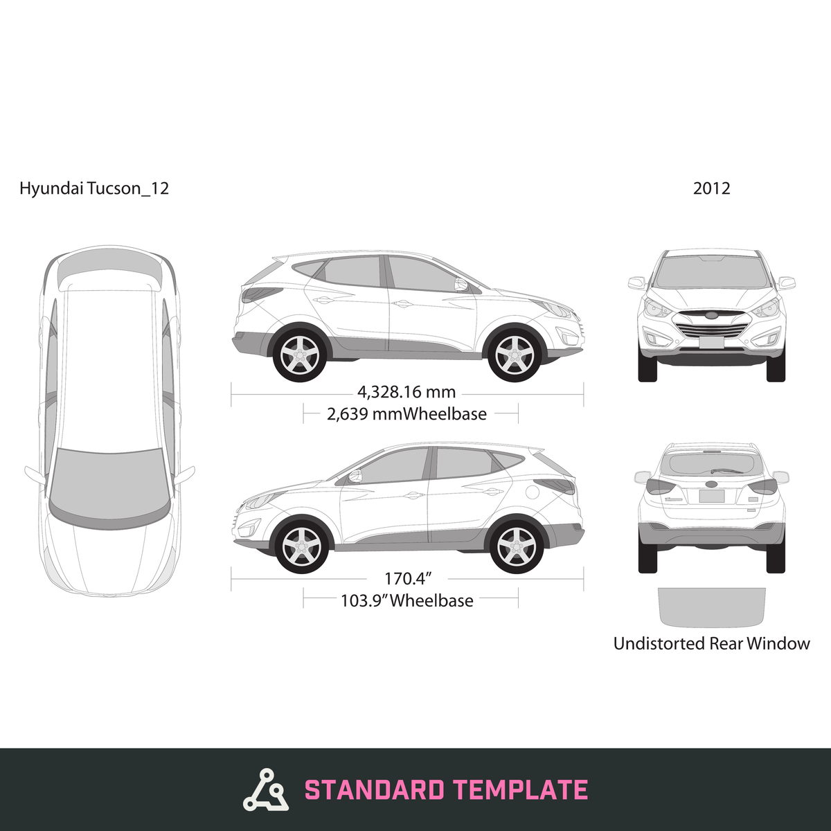 2012 Hyundai Tucson vector wrap template, Design-Ready PDF - GravBase