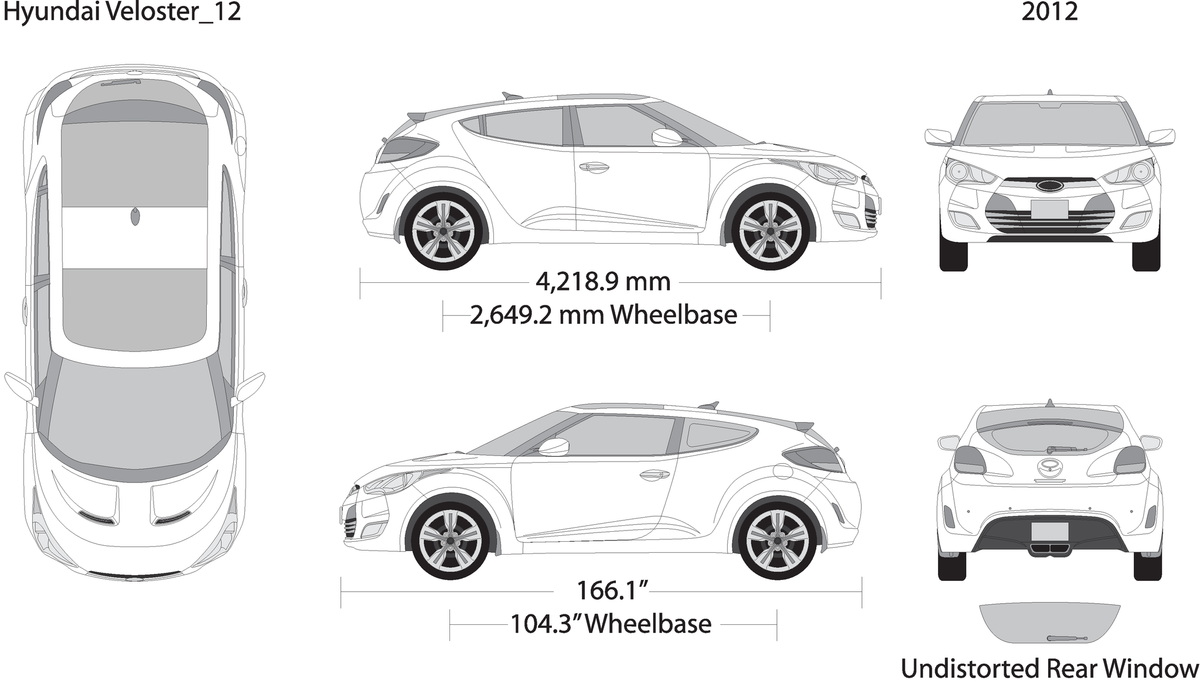 2012 Hyundai Veloster V12 Vehicle Wrap Template
