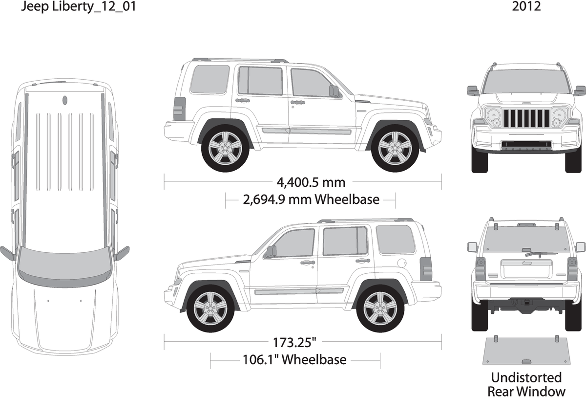 2012 Jeep Liberty V01 Vehicle Wrap Template