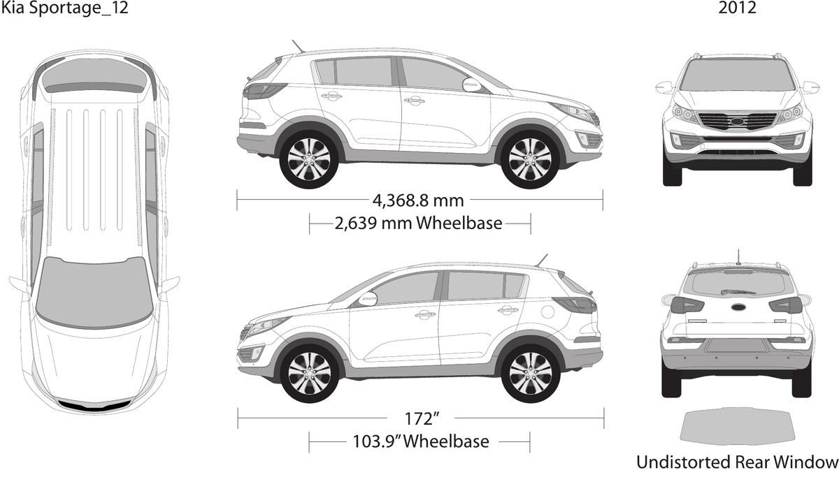 2012 Kia Sportage vector wrap template, Design-Ready PDF - GravBase