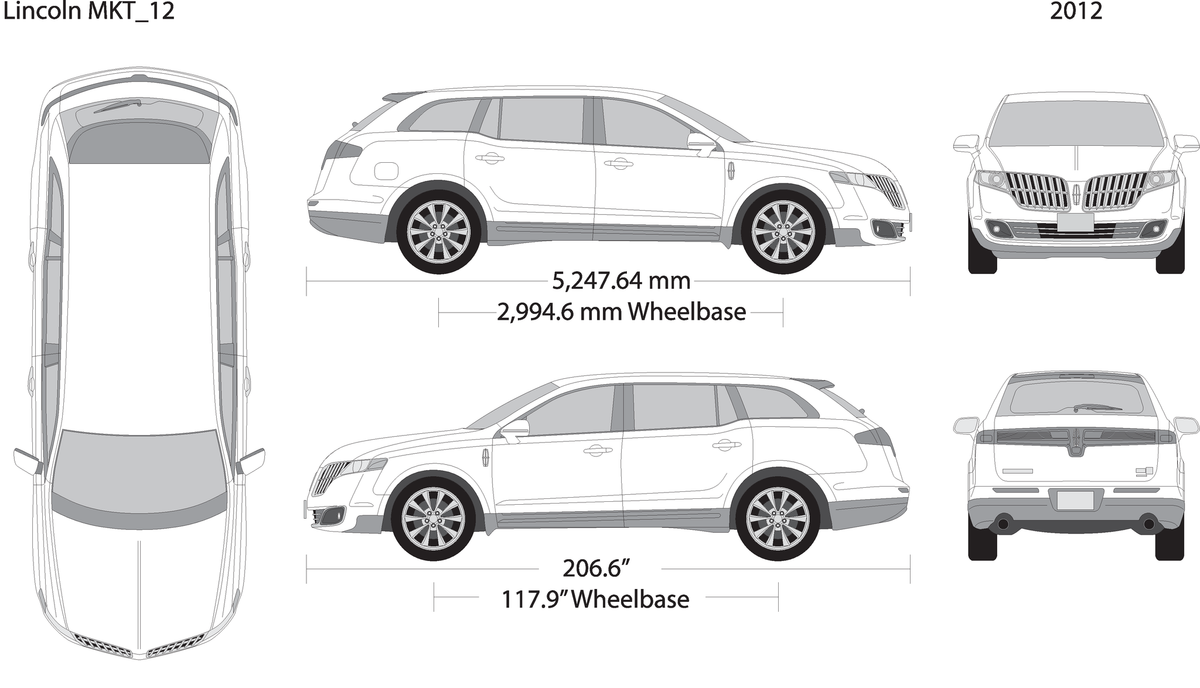 2012 Lincoln Mkt V12 Vehicle Wrap Template