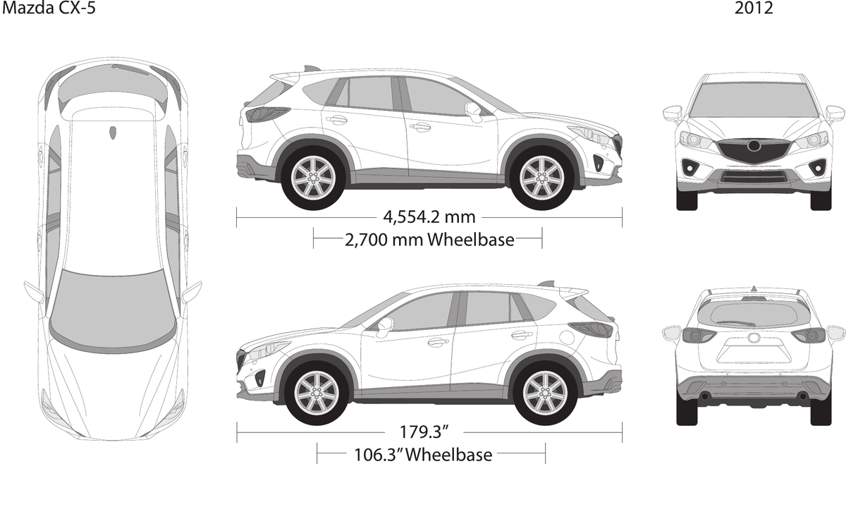 2012 Mazda CX-5 vector wrap template, Design-Ready PDF - GravBase