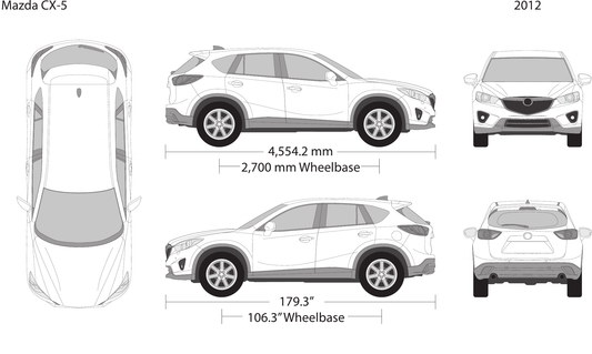 2012 Mazda CX-5 vector wrap template, Design-Ready PDF - GravBase