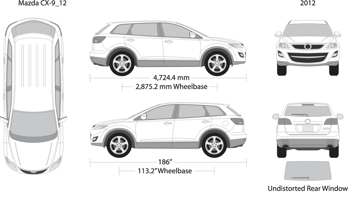 2012 Mazda Cx 9 V12 Vehicle Wrap Template
