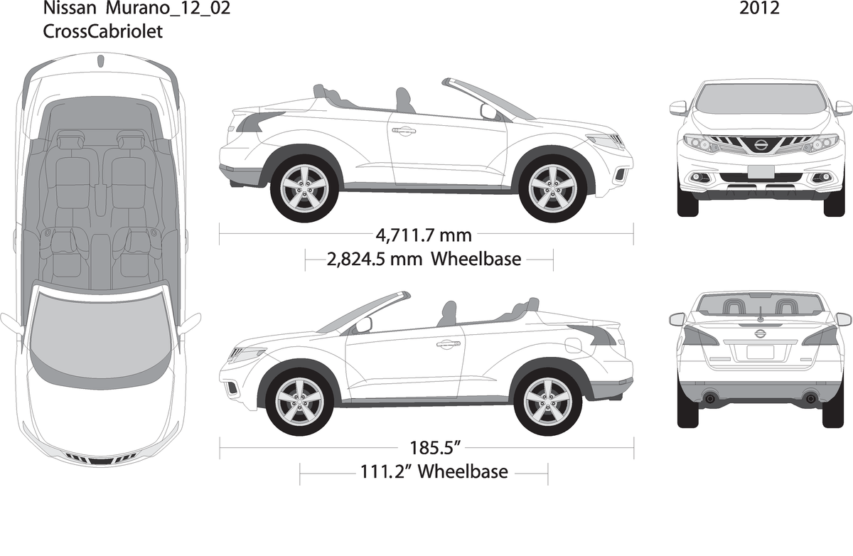 2012 Nissan Murano V02 Vehicle Wrap Template