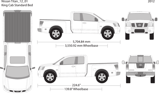 2012 Nissan Titan free vector vehicle wrap template - GravBase
