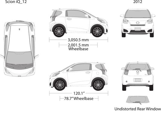 2012 Scion Iq Vector Wrap Template - GravBase