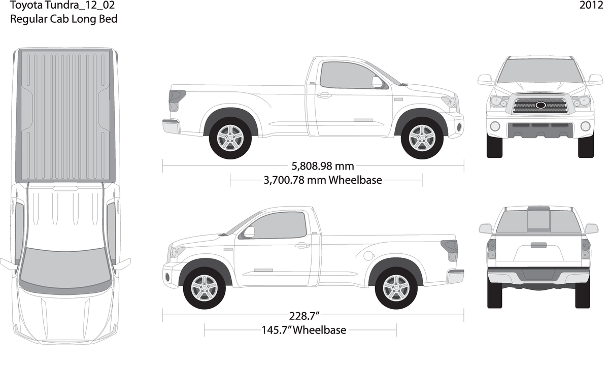 2012 Toyota Tundra V02 Vehicle Wrap Template