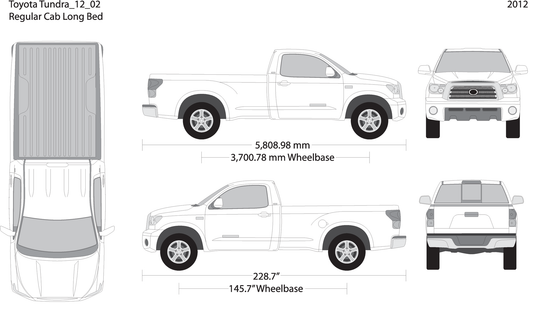 2012 Toyota Tundra V02 Vehicle Wrap Template