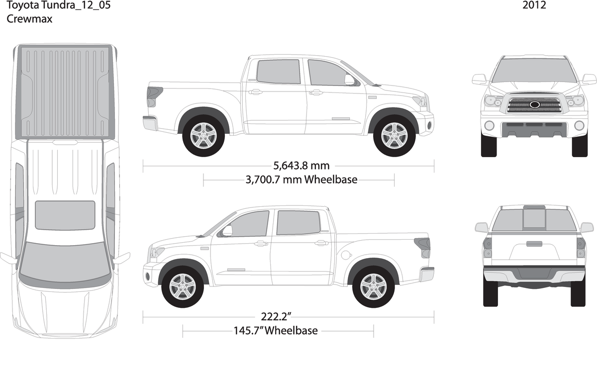 2012 Toyota Tundra V05 Vehicle Wrap Template