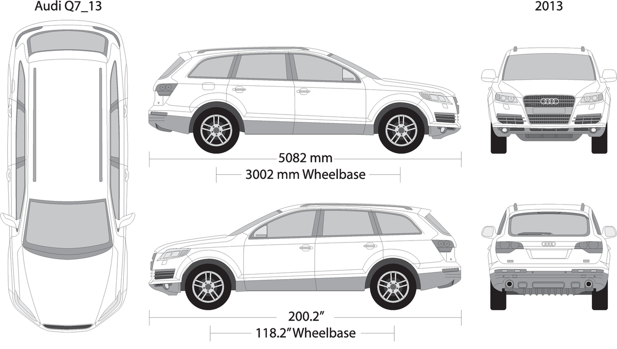 2013 Audi Q7 V13 Vehicle Wrap Template