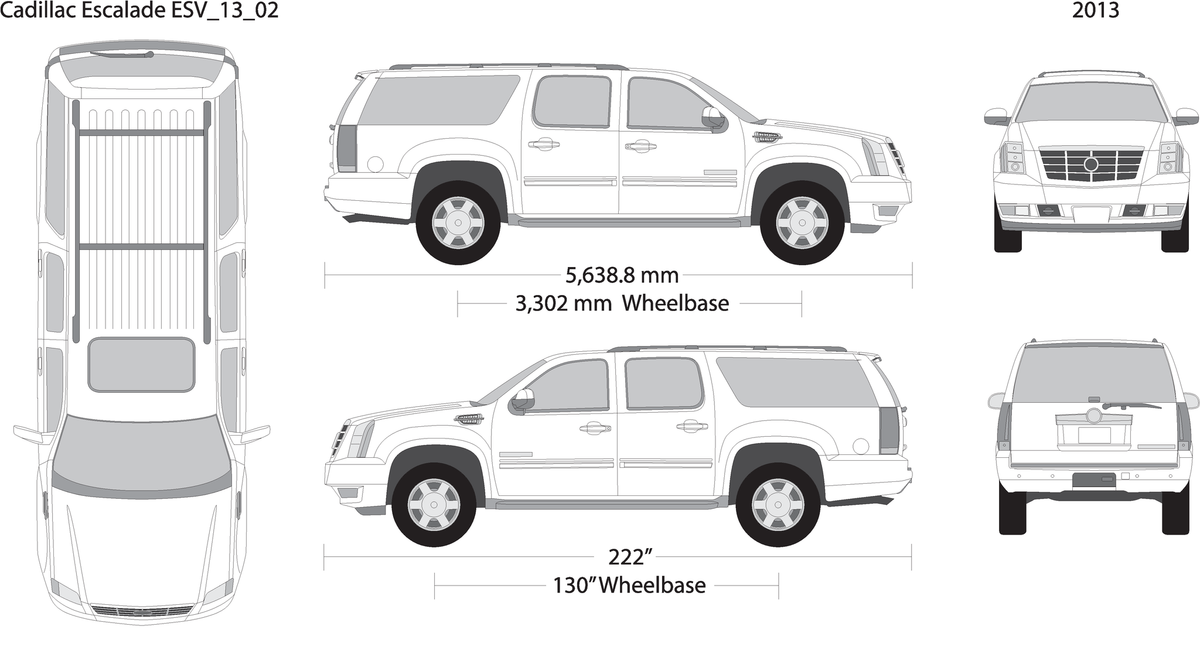 2013 Cadillac Escalade V02 Vehicle Wrap Template