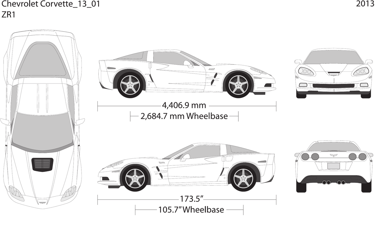 2013 Chevy Corvette vector wrap template, Design-Ready PDF - GravBase