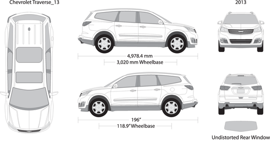 2013 Chevy Traverse V13 Vehicle Wrap Template