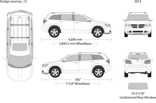 2013 Dodge Journey vector wrap template, Design-Ready PDF - GravBase