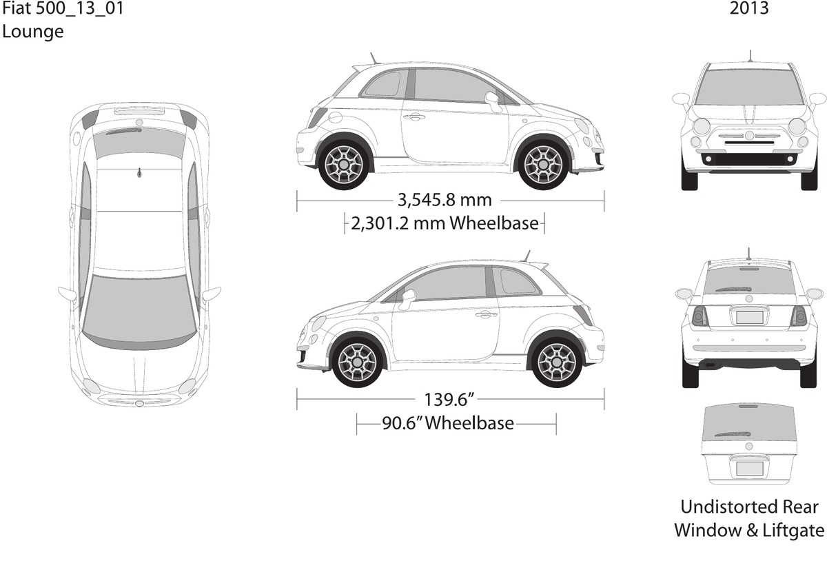 2013 Fiat 500 vector wrap template V01, Design-Ready PDF - GravBase