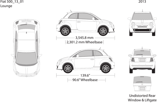 2013 Fiat 500 vector wrap template V01, Design-Ready PDF - GravBase