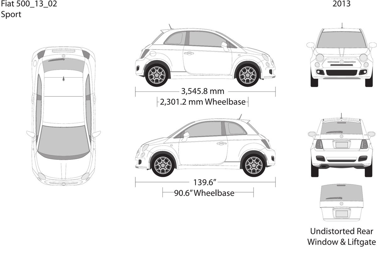 2013 Fiat 500 vector wrap template V02, Design-Ready PDF - GravBase